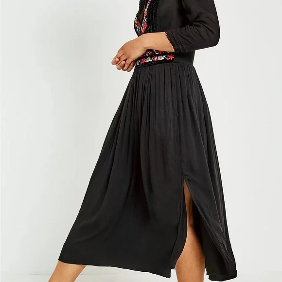 Free People Flora Embroidered Floral Midi Dress Boho - Picture 7 of 14